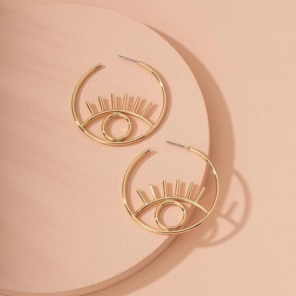 3/$30 💛 Evil Eye Hoop Earrings - Picture 3 of 3